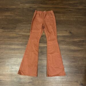 Tinseltown Rust Corduroy Flare Pants